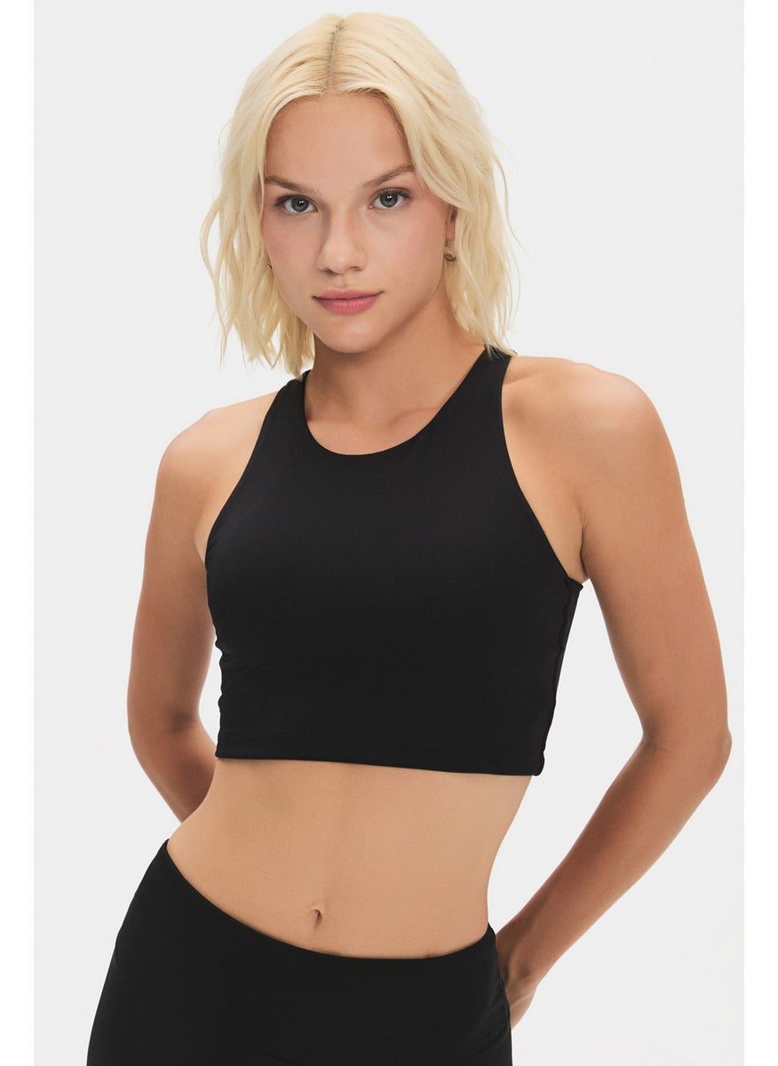 JOYSTAR - Women's Halter Neck T-Shirt with Bra Inside - Image 1