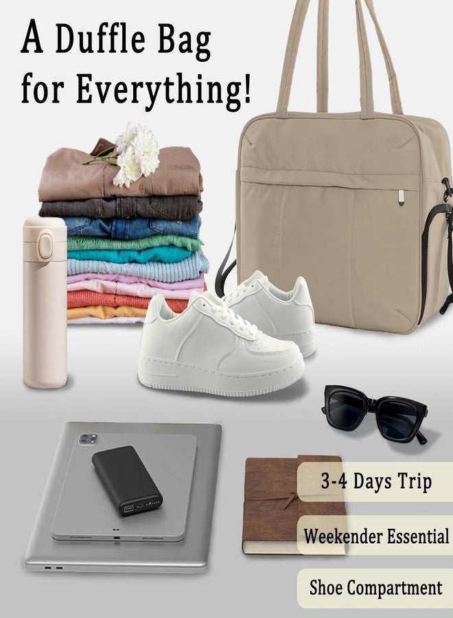U+U Gym Bag for Women, Duffle Bag with Shoe Compartment Travel Carry on Weekender Bag, Personal Item Travel Bag for Overnight, Water Resistant - Image 2