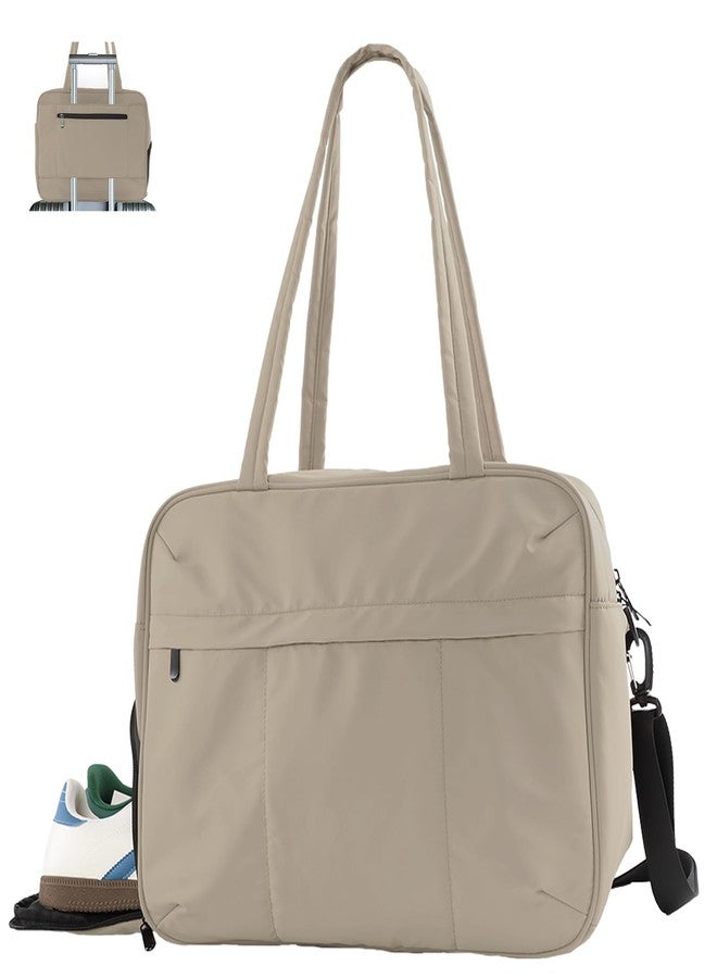U+U Gym Bag for Women, Duffle Bag with Shoe Compartment Travel Carry on Weekender Bag, Personal Item Travel Bag for Overnight, Water Resistant - Image 1