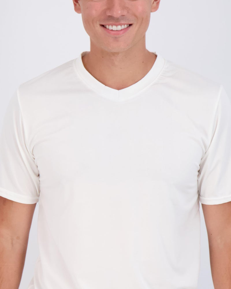 REALESSENTIALS Real Essentials Athletic V Neck Tshirt Shirts T-Shirts Men Quick Dry Fit Tops Dri Fit Short Sleeve Active Wear Training Exercise Fitness Workout Shirt Tee Tees Gym Sports Top, Set 8, L, Pack of 5 - Image 4