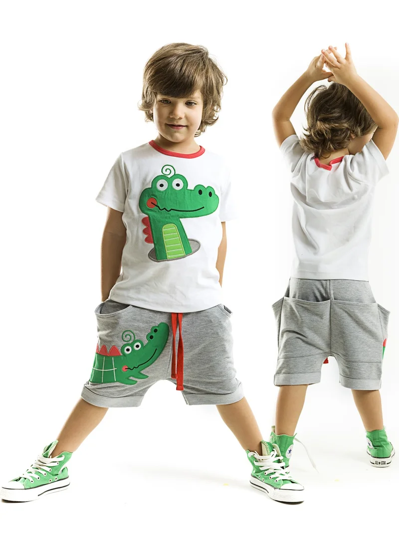 Denokids Crocodile Baggy Boy T-shirt Shorts Set