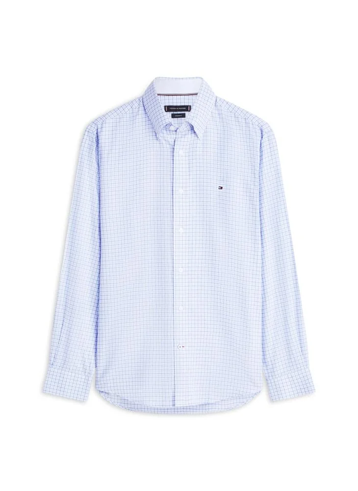 Tommy Hilfiger Blue Bell Multi Regular Fit Check Oxford Shirt for Men | Best Price UAE