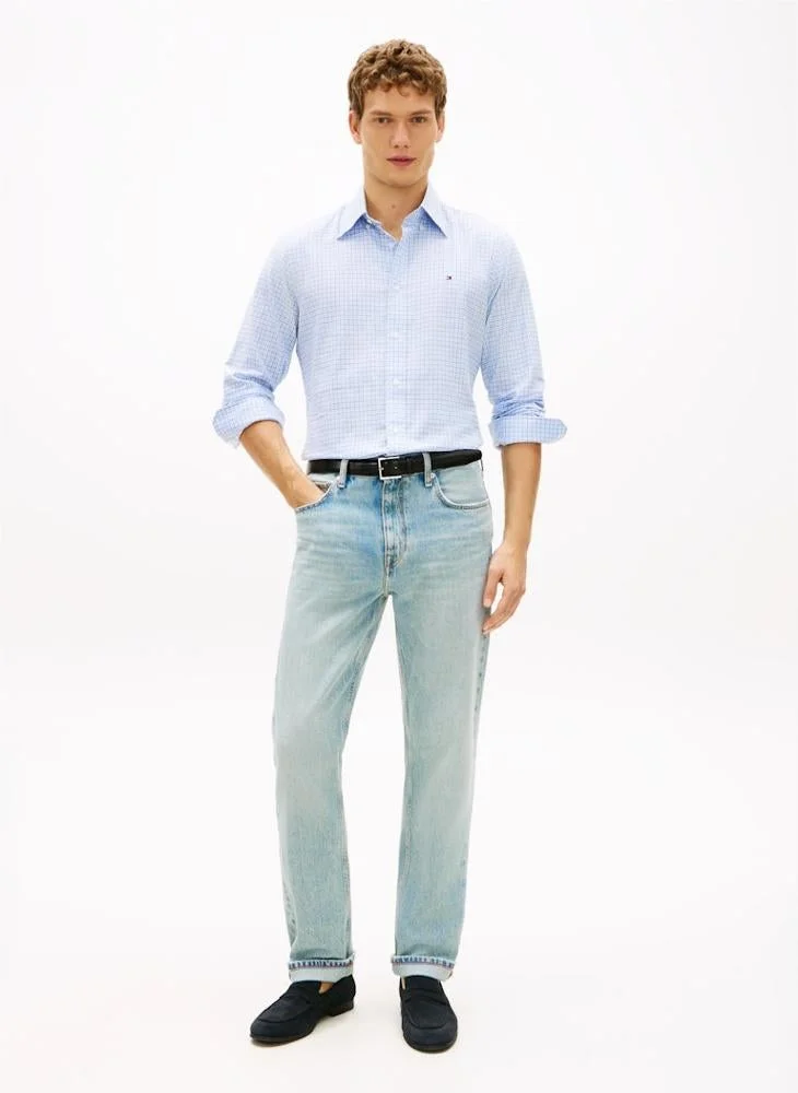 Tommy Hilfiger Blue Bell Multi Regular Fit Check Oxford Shirt for Men | Best Price UAE