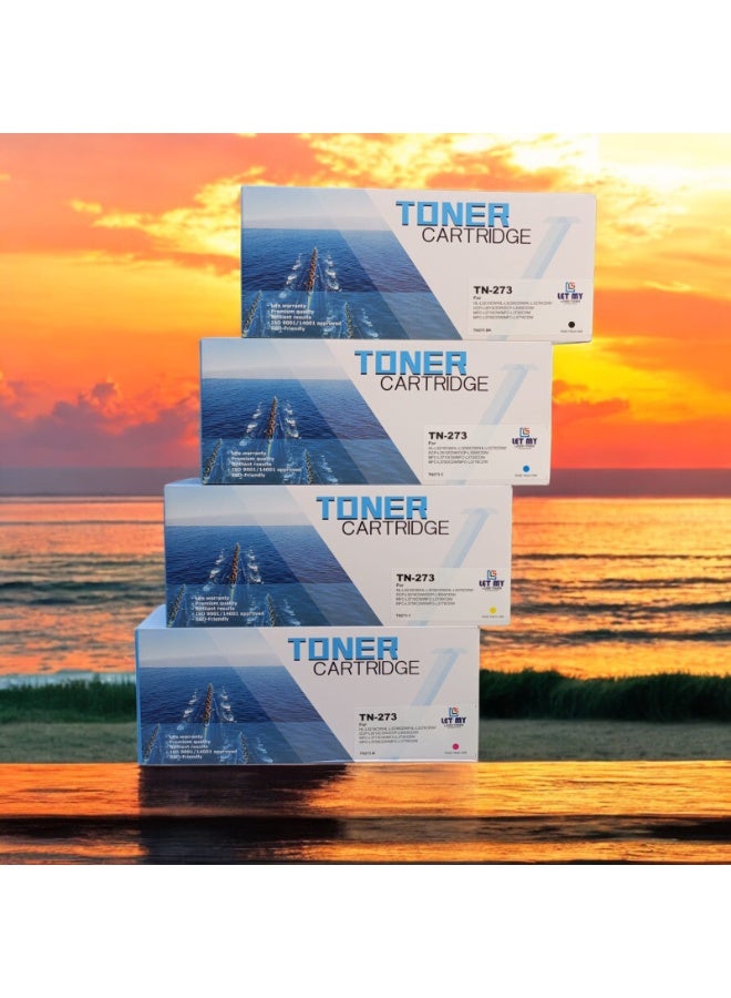 LET MY TN273 Toner Cartridges Replacement for Brother TN-273BK TN-273C TN-273M TN-273Y Color Toner Cartridge Set for MFC-L3750CDW DCP-L3510CDW DCP-L3551CDW Printers (Black/ Cyan / Magenta / Yellow) - Image 2