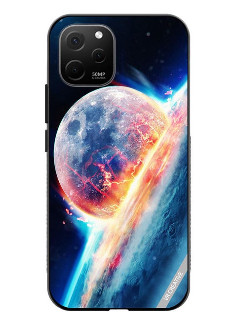 Protective Case Cover For Huawei Nova Y61 Fallen Moon Design Multicolour