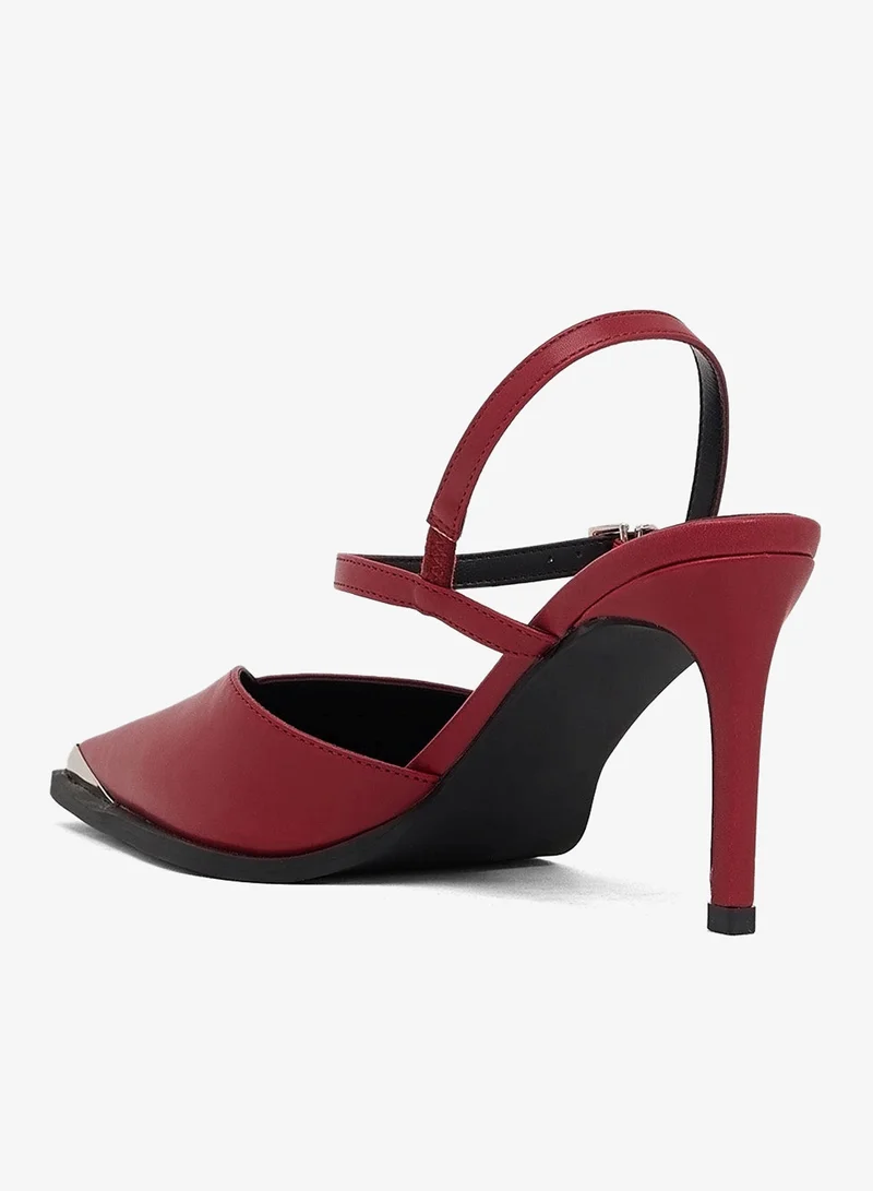 ELLA  High Heel Ankle Strap Pump With Metallic Trim for Women | Best Price UAE