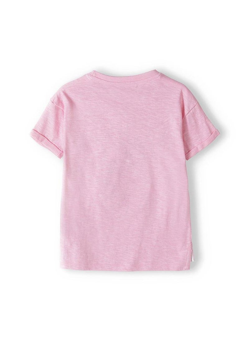 MINOTI Girls Short Sleeve T-Shirt with Rolled Cuffs - Image 2