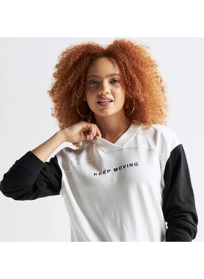Splash FAV Printed Sweatshirt with Long Sleeves
