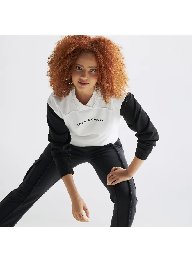 Splash FAV Printed Sweatshirt with Long Sleeves