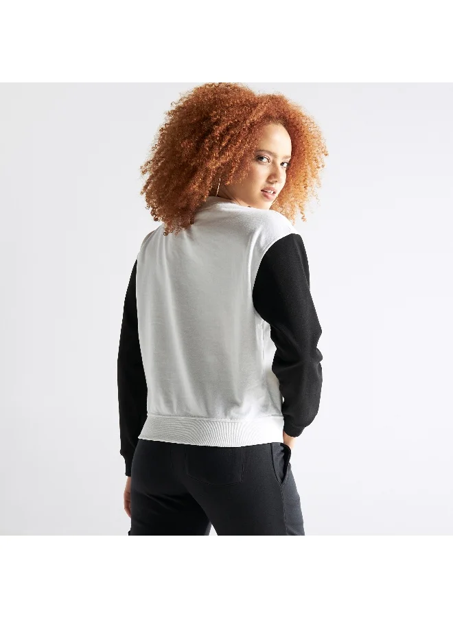 Splash FAV Printed Sweatshirt with Long Sleeves