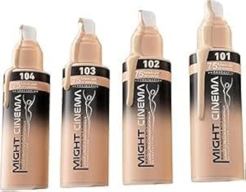 كريم أساس للجسم، يدوم حتى 48 ساعة، كريم تغطية متوسطة مع أحماض أمينية وحمض الهيالورونيك والليسين، لمسة نهائية شبه غير لامعة، مقاوم للماء والانتقال، خالٍ من العطور، درجة اللون (103)