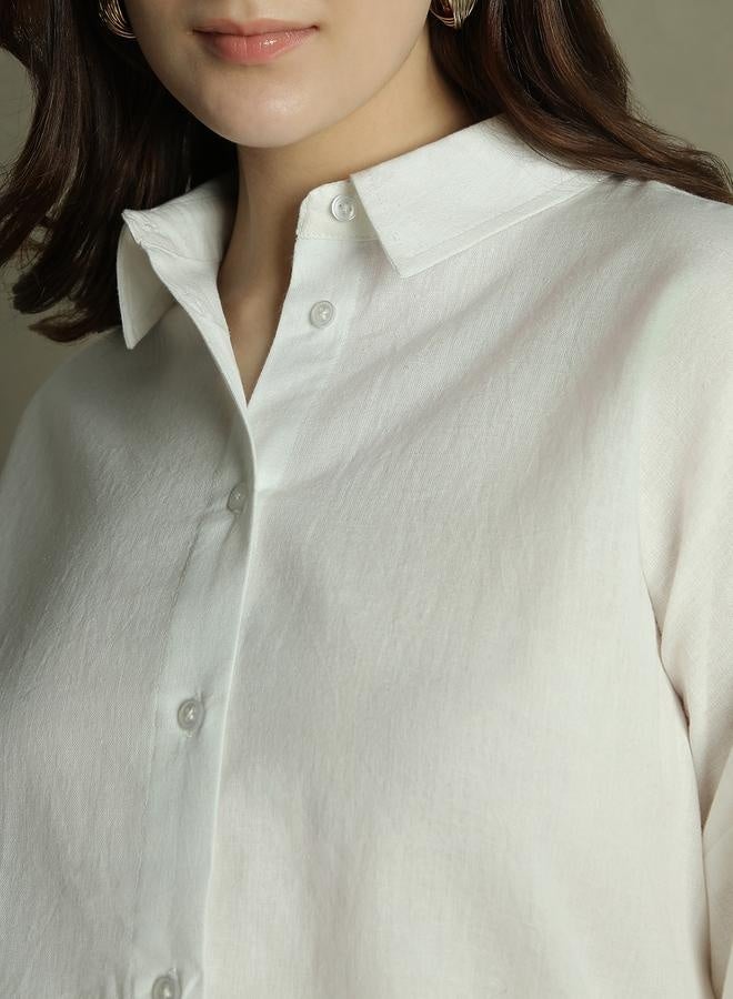 Dennis Lingo Relaxed Fit White Top – Elegant and Comfortable - Image 5