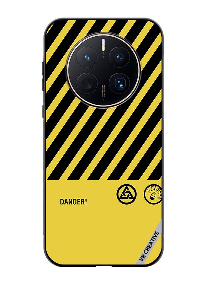 VR CREATIVE Protective Case Cover For Huawei Mate 50 Pro Danger Sign Design Multicolour - Image 1