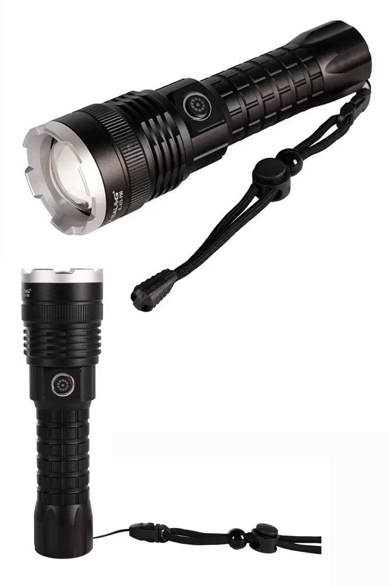 مصباح يدوي P90 قابل لإعادة الشحن مع 3 أوضاع إضاءة ومقاوم للماء - Image 1