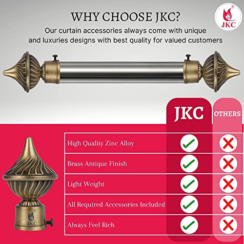 JKC Antique Rajawadi Look Curtain Brackets - Elegant Curtain Knobs, Curtain Rod End Cap, Curtain Knob Set, Package of 10 Pcs, Antique Color, Perfect for Enhancing Your Home Decor - Image 4