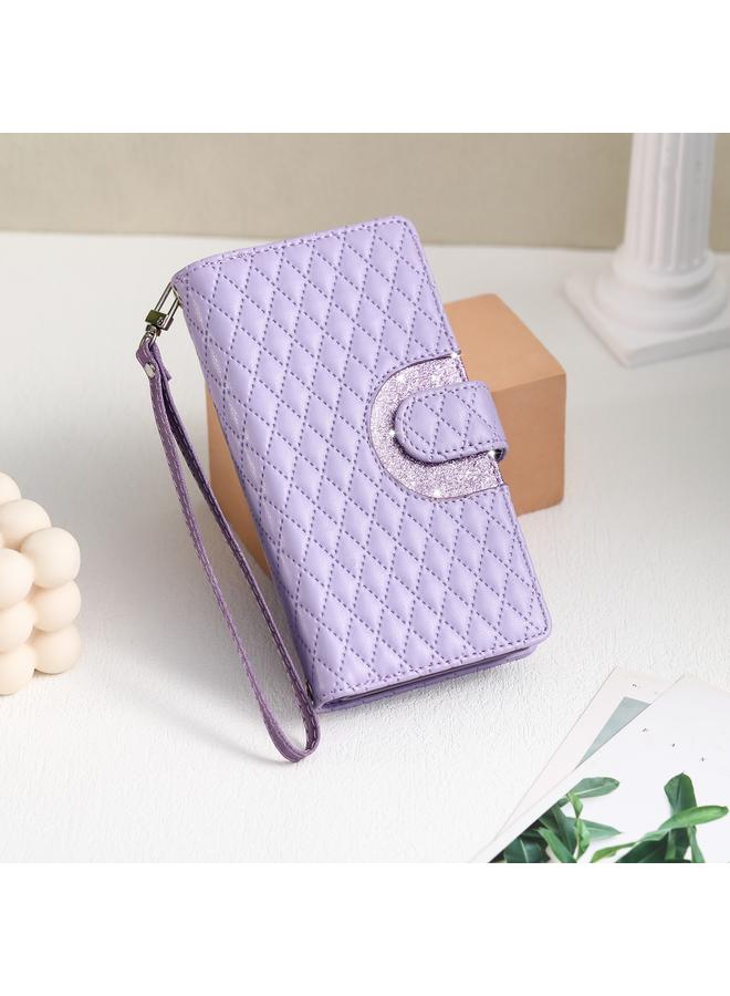 Green Tiger Case For Google Pixel 9 Pro XL Glitter Lattice Zipper Wallet Leather Phone Case - Image 2