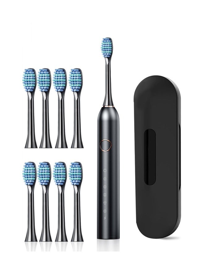 Generic Electric Toothbrush, Sonic Toothbrush with Storage Box and 8 Brush Heads Ultra Sonic Motor 6 Modes, Rechargeable, IPX7 Waterproof, Electric Toothbrush for Adults and Teenagers  - Image 1