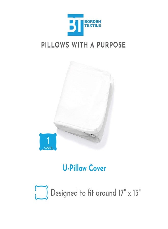 PILLOWS WITH A PURPOSE وسائد ذات غرض غطاء وسادة U مصمم ليتناسب مع النائمين على الجانب بشكل U ووسائد تخفيف آلام الرقبة - أبيض - Image 2