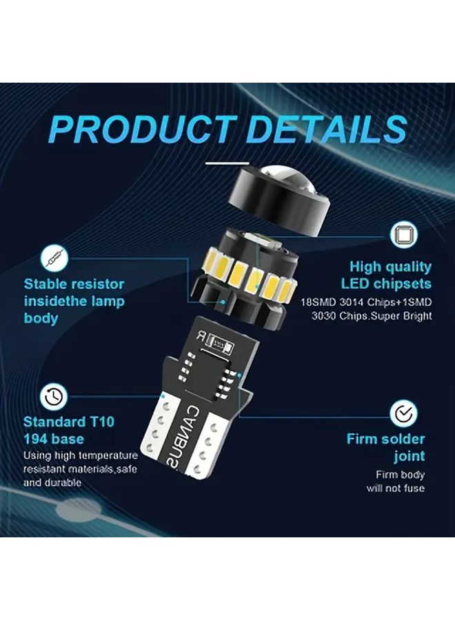 2 Pieces T10 W5W Red LED Car Interior Lights Ultra Bright 750LM 9 24V Easy Install - Image 3