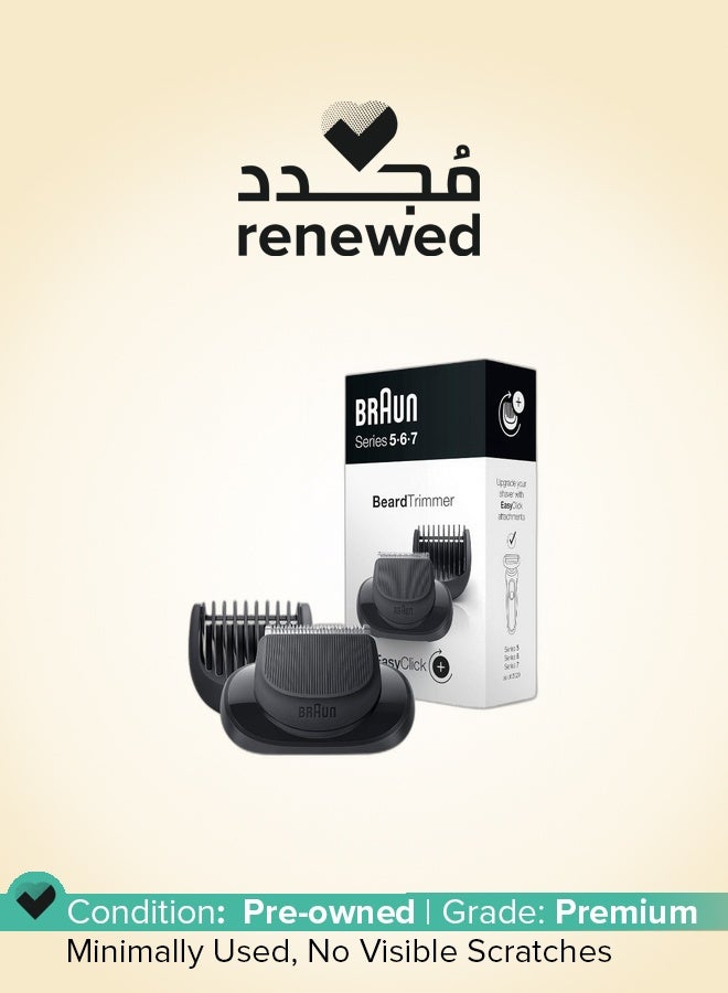 BRAUN Renewed - Braun EasyClick Beard Trimmer Attachment For New Generation Series 5, 6 and 7 Electric Shaver, With Five Different Lengths For Beard Styling, Black - Image 1