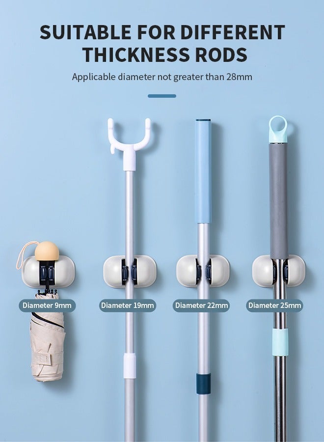 Mop and Broom Holder, Strong Wall-Mounted Bracket Is Strong and Durable, Suitable for the Storage and Organization of Various Cleaning Tools  - Image 5