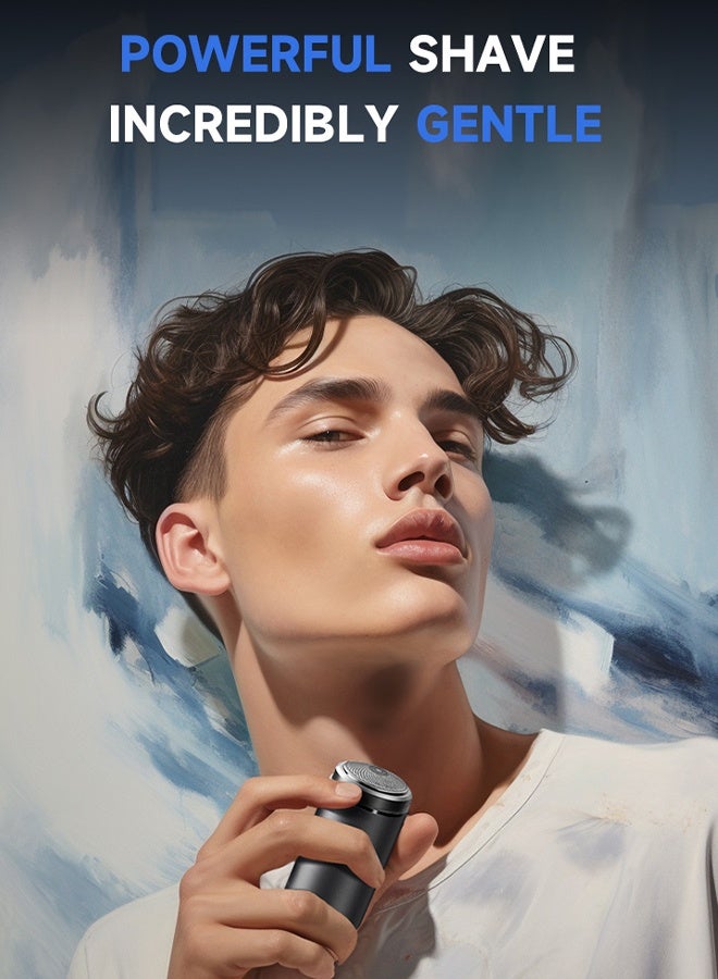 ماكينة حلاقة كهربائية صغيرة، ماكينة حلاقة محمولة قابلة لإعادة الشحن عبر USB ومقاومة للماء للرجال، مناسبة للمنزل والمكتب والسيارة والسفر، Z3 - Image 2