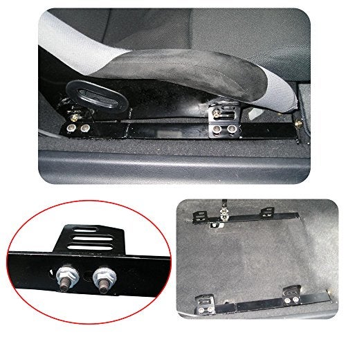 Wsays Universal Super Low Down Side Adjustable Mount Brackets Compatible with RNG Recaro Racing Bride Seat - Image 3