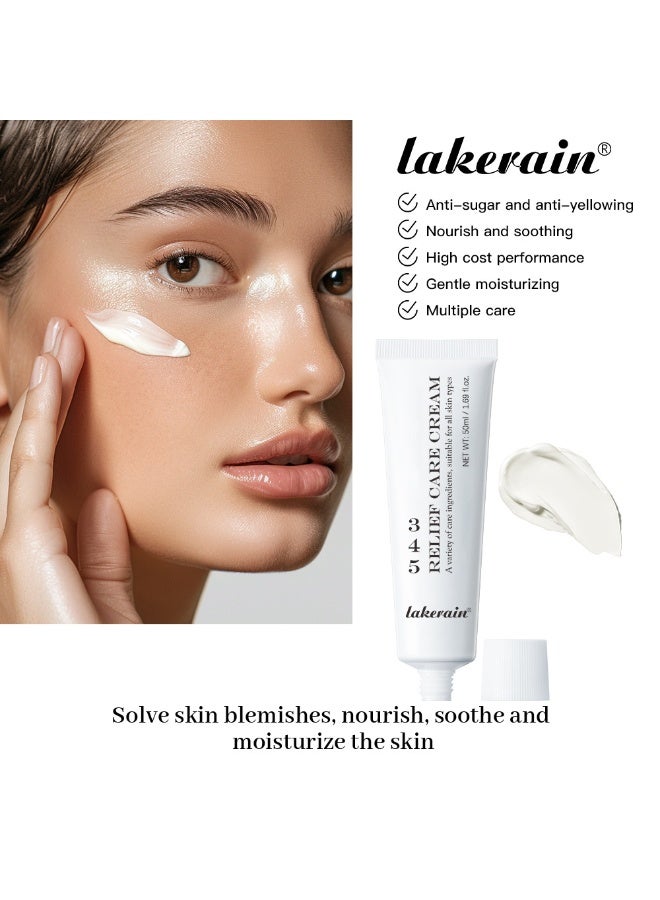 ليكرين كريم 345 ريليف اليومي وكريم 147 مرطب للوجه، عناية مزدوجة لتخفيف العيوب، تهدئة وترطيب البشرة مع النياسيناميد والبانثينول، للعناية بالبشرة لجميع أنواع البشرة (كريم 345 ريليف + كريم 147) - Image 2