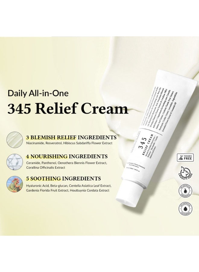 ليكرين كريم 345 ريليف اليومي وكريم 147 مرطب للوجه، عناية مزدوجة لتخفيف العيوب، تهدئة وترطيب البشرة مع النياسيناميد والبانثينول، للعناية بالبشرة لجميع أنواع البشرة (كريم 345 ريليف + كريم 147) - Image 3
