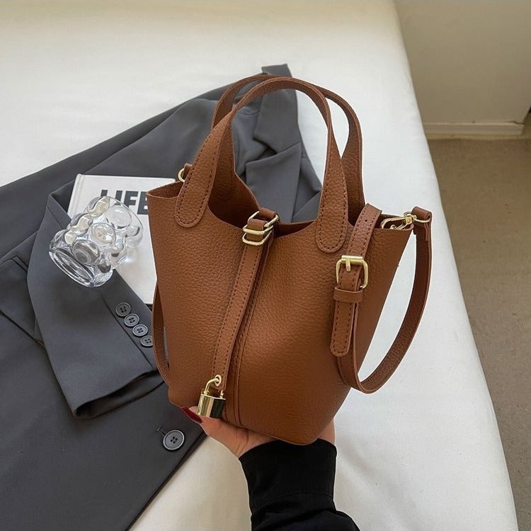 Bucket Bag 2024 Fashion Trendy Handbag Women'S Bag High-End Sense Niche Shoulder Crossbody Bag - Image 3