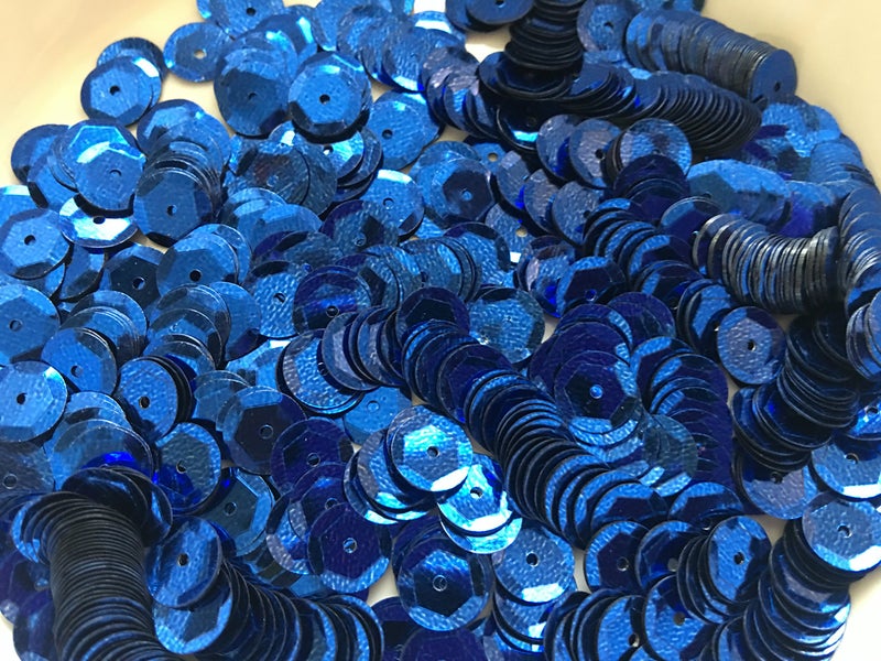 Golden Leaf Sequins 8mm 800/Pkg Royal Blue - Image 3