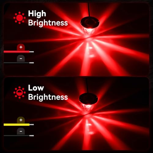 ULITECO Glass Lens Watermelon LightsLED Watermelon Lights for Semi Truck Stop Turn Signal Side Marker Lights with Stainless Steel BezelAutomotive Top Clearance Lighting Assembly Kit - Image 3