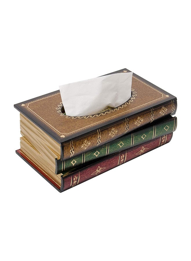 HOME TASTE Hometaste Wooden Tissue Holder - Stylish Tissue Box Cover And Napkin Holder - Decorative Facial Tissue Dispenser - Desktop Tissue Container - Elegant Napkin Case (Brown)