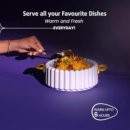 Selvel Volvo Casserole Insulated Hot Pot with Stainless Steel Inner Single| Roti Casserole | Hot Box for Kitchen | Chapati, Roti, Biryani | Keeps Food Hot & Fresh (Goldstar Lid Grey, 1200ml) - Image 3