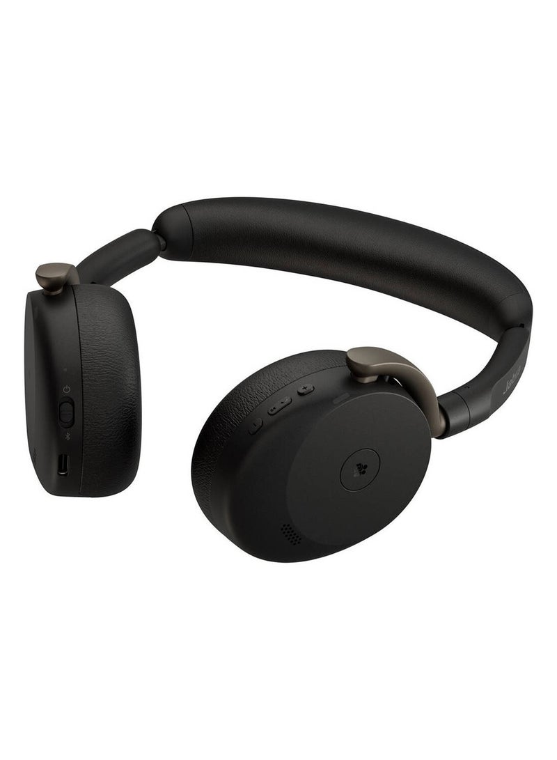 Jabra Evolve3 65 Flex Wireless Headset, UC Certified, Link 390a USB-A Dongle, Adaptive ANC, 4-Mic Noise Reduction, Spatial Sound, 28mm Speakers, Bluetooth, AI Voice Clarity, 16.5-Hour Talk Time, Foldable, Black | 36699-989-999 - Image 5