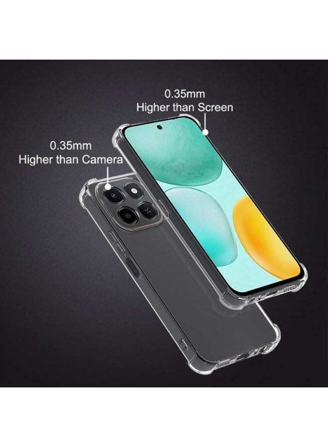 Muzz Back Cover for Honor X7D Transparent Mobile Back Case Shock Proof Design Camera Edges Protection Crystal Clear Phone Case Silicon Soft TPU and Flexible (Honor X7d) - Image 2