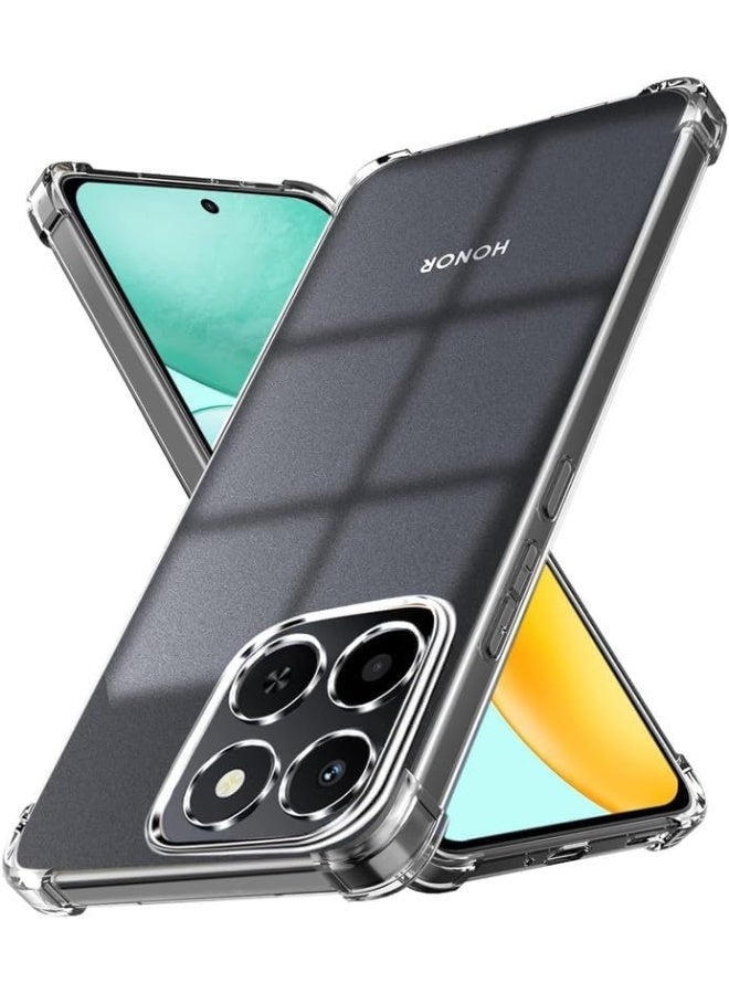 Muzz Back Cover for Honor X7D Transparent Mobile Back Case Shock Proof Design Camera Edges Protection Crystal Clear Phone Case Silicon Soft TPU and Flexible (Honor X7d) - Image 1