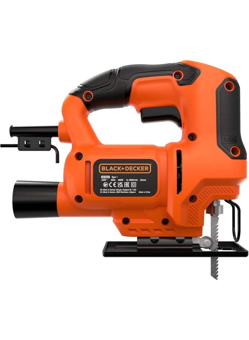 BLACK+DECKER Corded Single Speed Jigsaw 400W 230V - Image 4