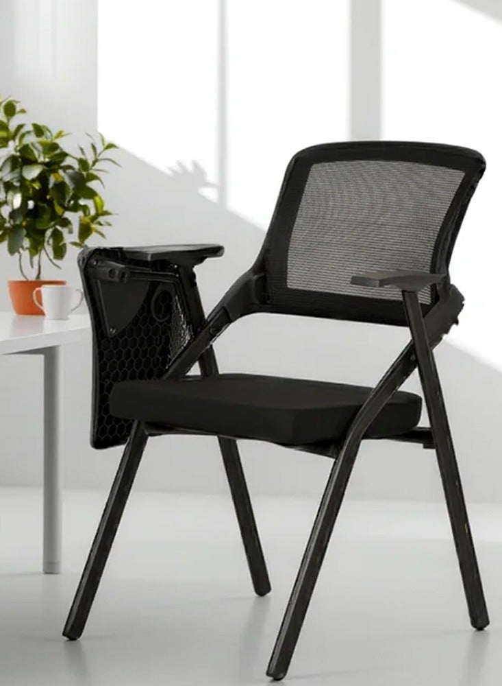 رويال أوك كرسي دراسة رويالووك جاك مع شبكة نايلون عالية الجودة، هيكل معدني مطلي بالبودرة، مسند ذراع مع لوح كتابة، مسند ظهر مريح، أرجل متينة ومقعد قوي مثالي للدراسة والعمل من المنزل - Image 1