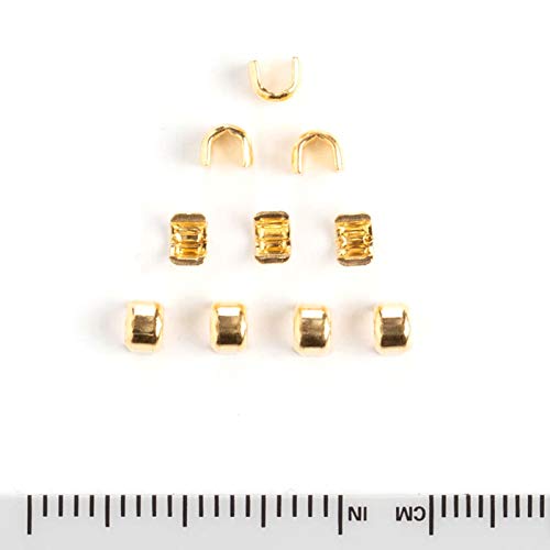 Tandy Leather #5 Zipper Top Stop Brass 10/pk 58052-030 - Image 2