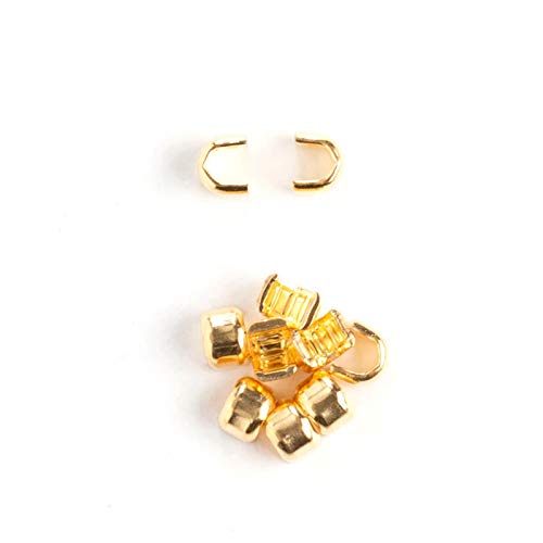 Tandy Leather #5 Zipper Top Stop Brass 10/pk 58052-030 - Image 1