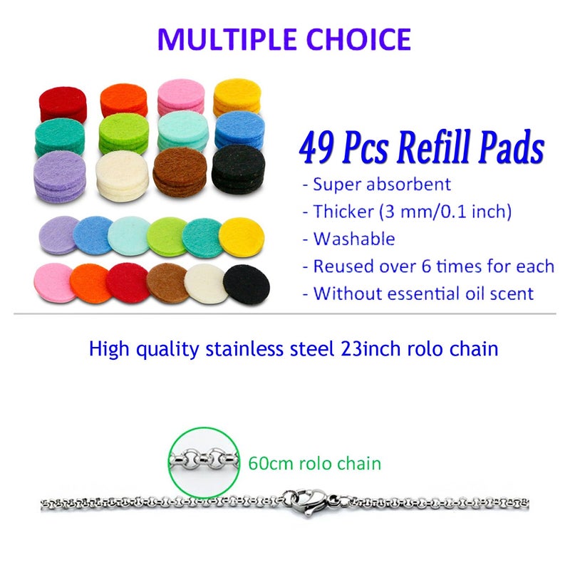 YOUFENG Essential Oil Necklace Diffuser Family Tree of Life Necklace Pendant Aromatherapy Locket Gifts (Dog Paw) - Image 2