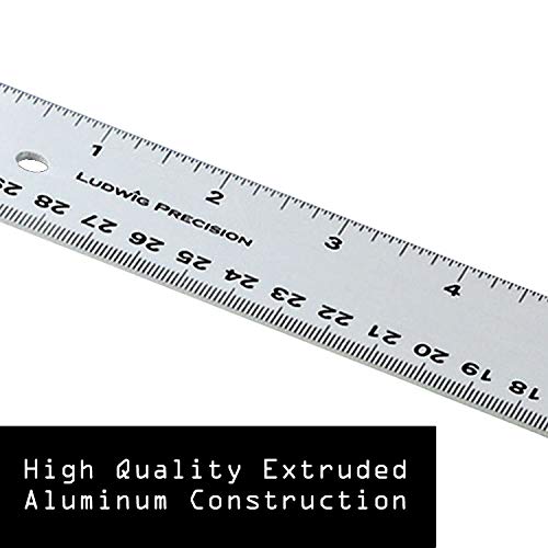 Ludwig Precision Aluminum Straight Edge Ruler, 6-INCH, Silver - Image 5
