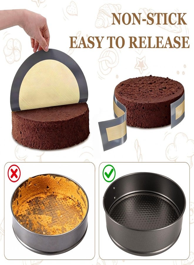 Lainballow 3 Set Silicone Baking Mat for Springform Pan 4/7/9 Inch, Cheesecake Pan Protector, Nonstick Baking Mat for Prevent Cake from Sticking to Bottom & Side, Easy Clean Silicone Mats for Baking - Image 5