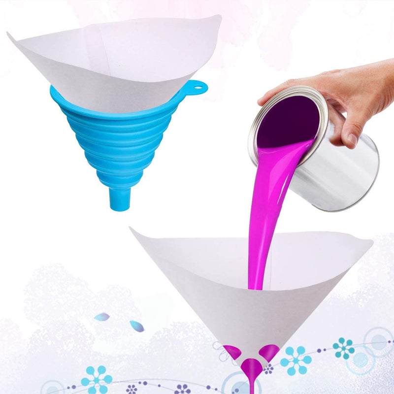51 Piece Set Paint Filter Disposable Resin Strainers For Automotive Spray Paint Art Painting Cooking Oil With Cone Funnel Filter - Image 2