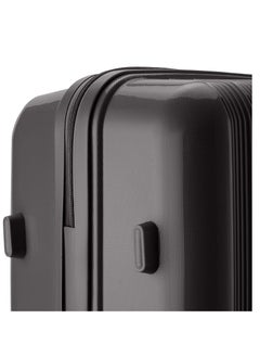 SENATOR Unisex Hard Case Medium Checked Luggage Lightweight PP Fashion Trolley Luggage with 4 Double Spinner Wheel and 3-Digit Combination Lock KH1009 Black  - Image 4