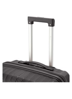 SENATOR Unisex Hard Case Medium Checked Luggage Lightweight PP Fashion Trolley Luggage with 4 Double Spinner Wheel and 3-Digit Combination Lock KH1009 Black  - Image 5