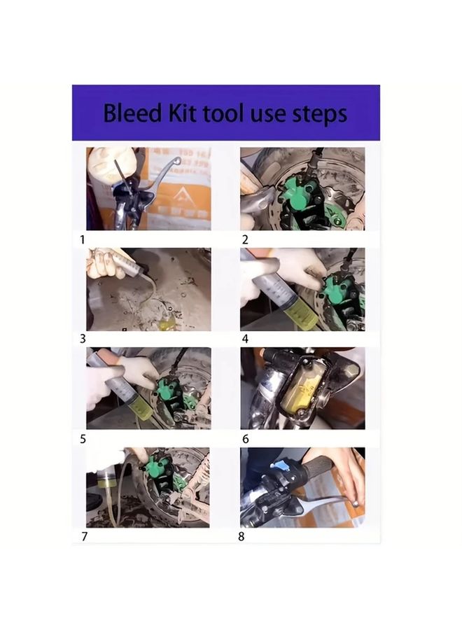 Motorcycle Hydraulic Brake Bleed Kit 100ml Easy Quick Bleed Oil Pump Vacuum Tool 1 Kit - Image 4