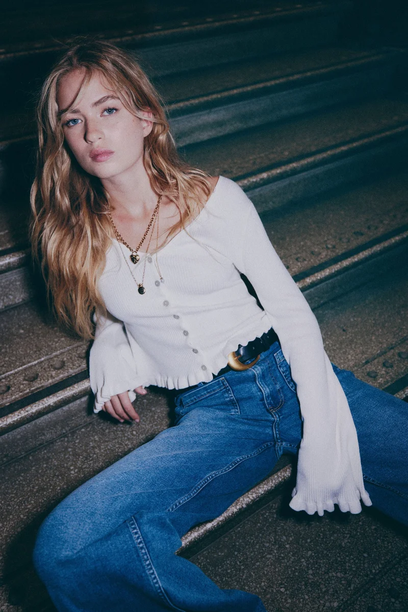 H&M Frill-trimmed cardigan