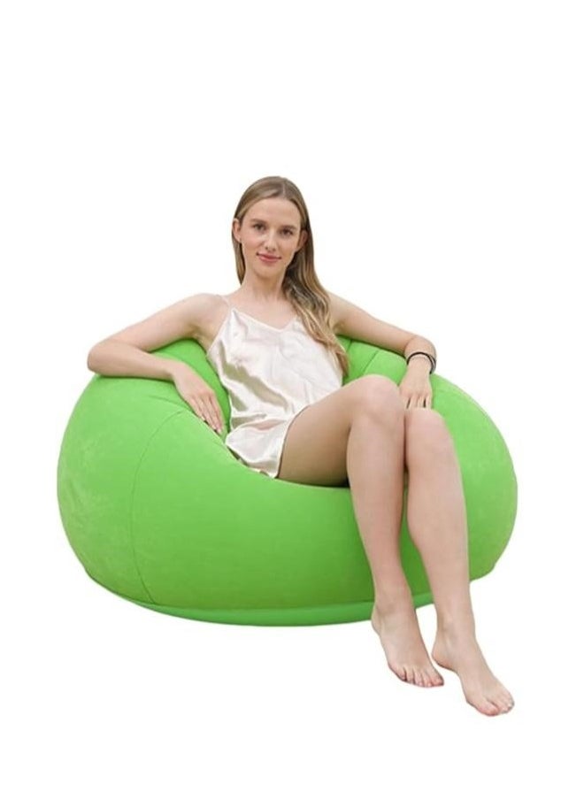 Executive LLC Inflatable Sofa with Air Pump, Foldable Lounge Chair, Single Person Plush Sofa, Inflatable Outdoor Study Chair (Green)  - Image 1